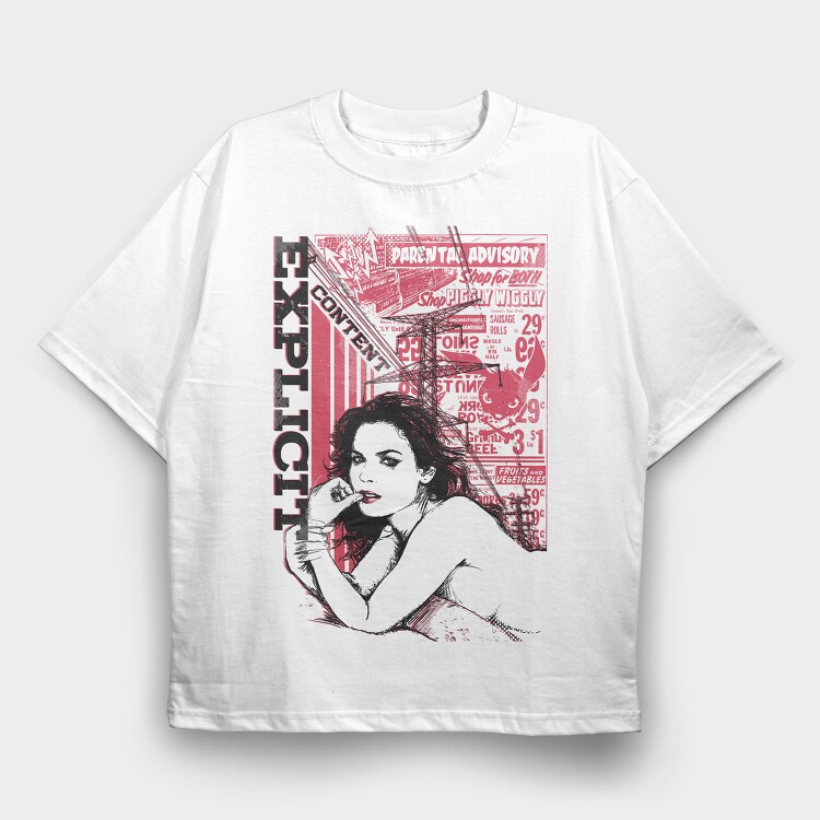 Electric Girl, Tricou Oversize Barbati (Unisex)