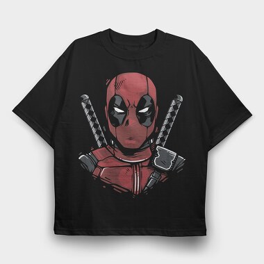 Deadpool Mask, Tricou Oversize Barbati (Unisex)