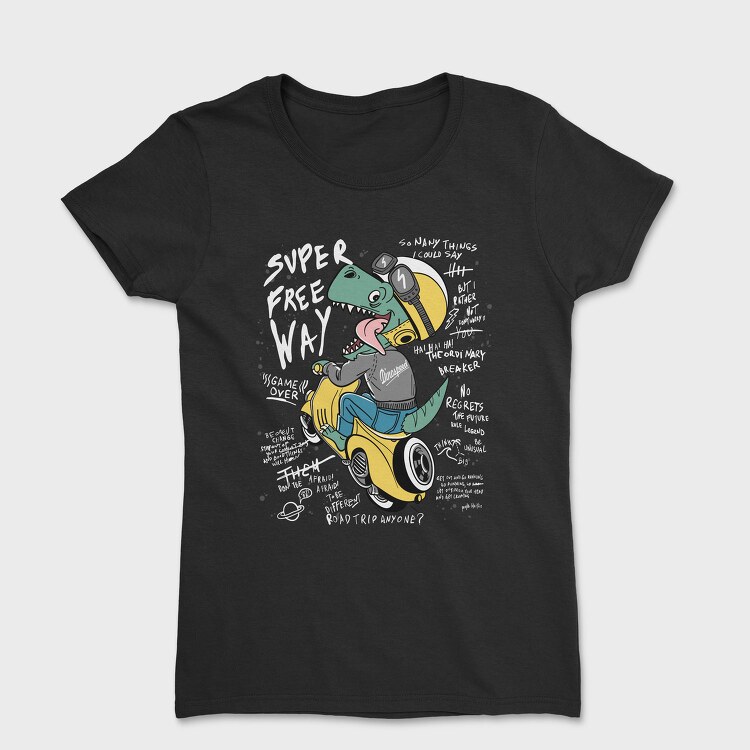 Dinospeed Scooter Rider, Tricou Femei