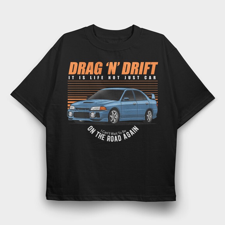 Mitsubishi Lancer Evolution, Tricou Oversize Barbati (Unisex)