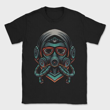 Cyberpunk Gasmask, Tricou Barbati (Unisex)