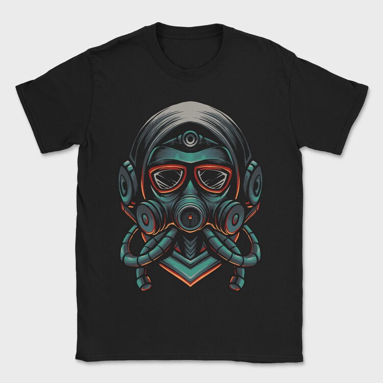 Cyberpunk Gasmask, Tricou Barbati (Unisex)