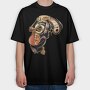 Diving Monkey, Tricou Oversize Barbati (Unisex)