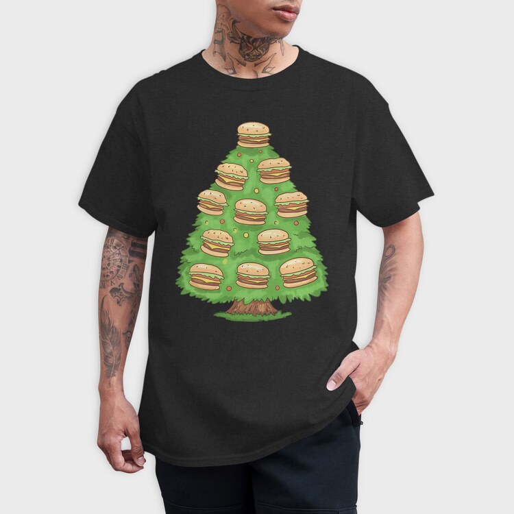 Burger Tree, Tricou Barbati (Unisex)