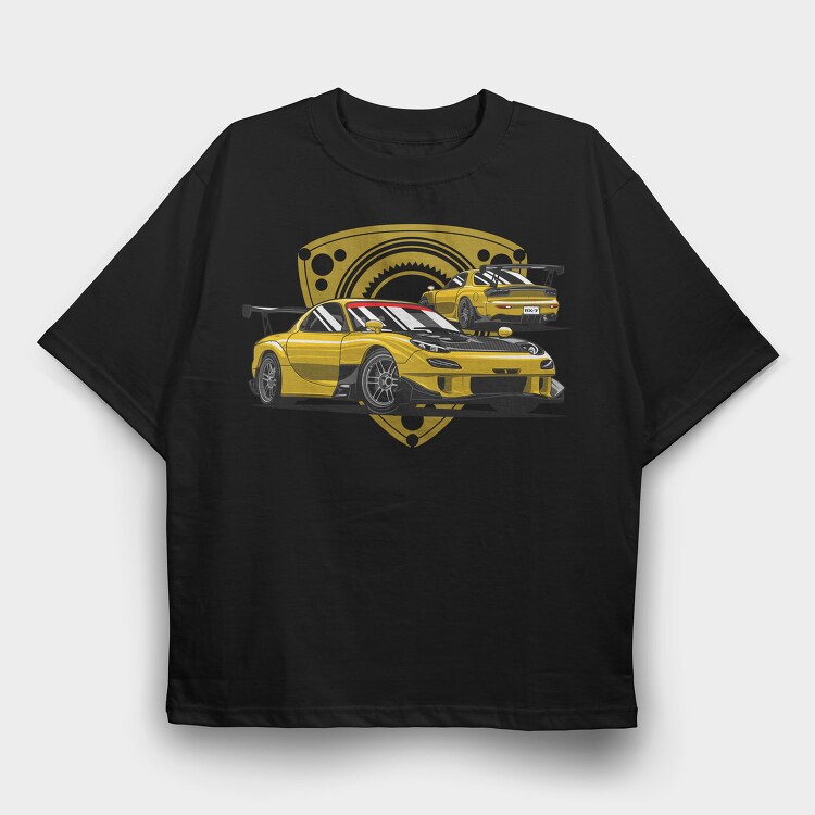 RX7, Tricou Oversize Barbati (Unisex)