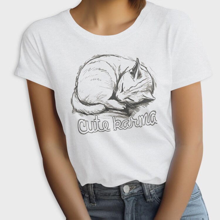 Cat Karma Sketch, Tricou Femei