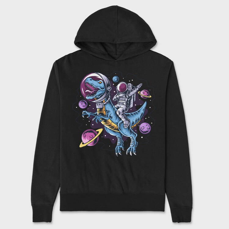 Dino Astronaut Space, Hanorac Oversize Barbati (Unisex)