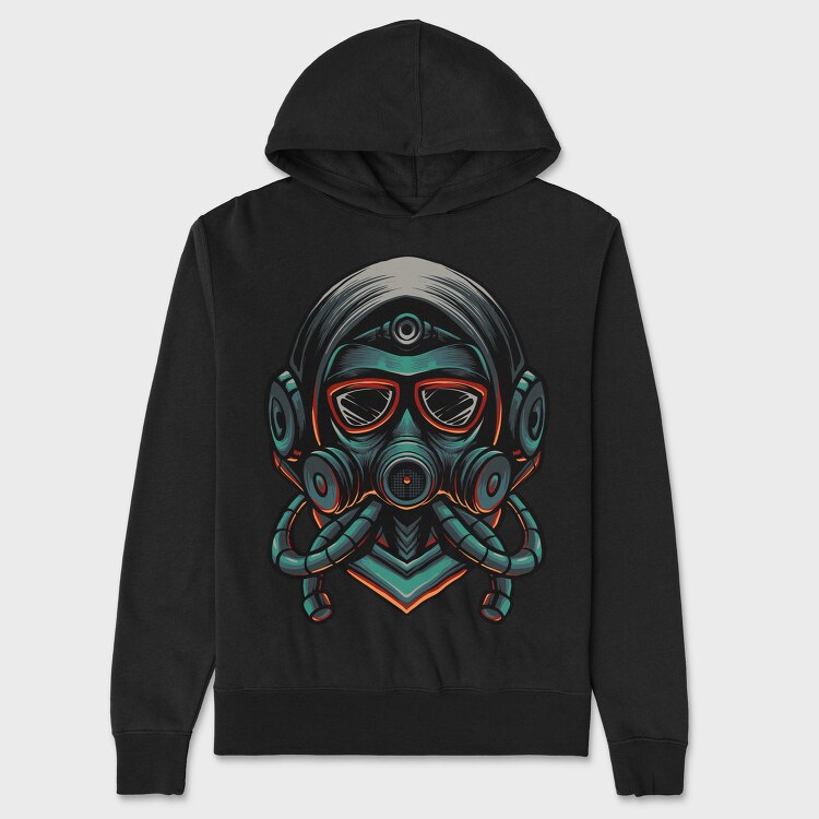 Cyberpunk Gasmask, Hanorac Oversize Barbati (Unisex)