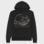 Cat Karma Sketch, Hanorac Oversize Barbati (Unisex)