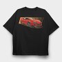 Supra MK4 Red, Tricou Oversize Barbati (Unisex)