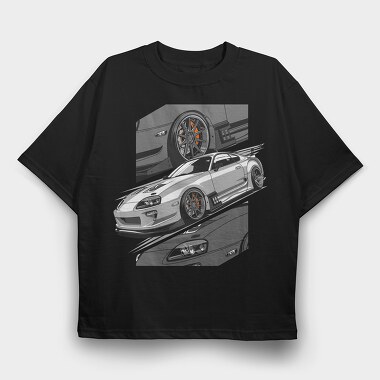 Supra MK4 White, Tricou Oversize Barbati (Unisex)