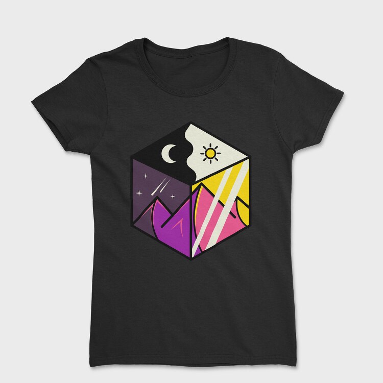 Solar Eclipse Cube, Tricou Femei