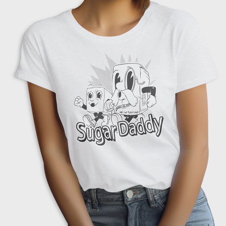 Sugar Daddy Cartoon Old, Tricou Femei