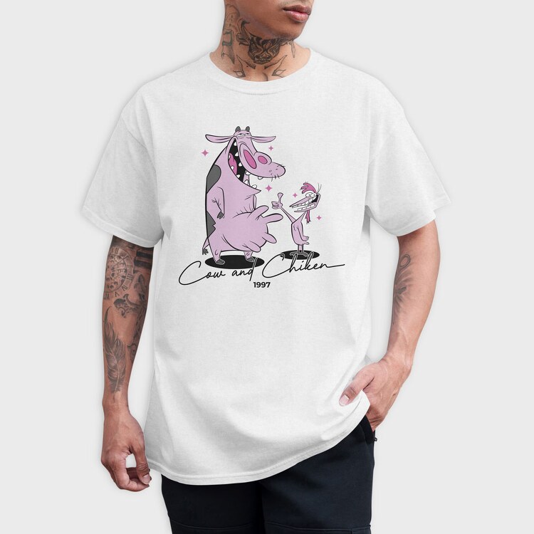 Cow and Chiken, Tricou Barbati (Unisex)