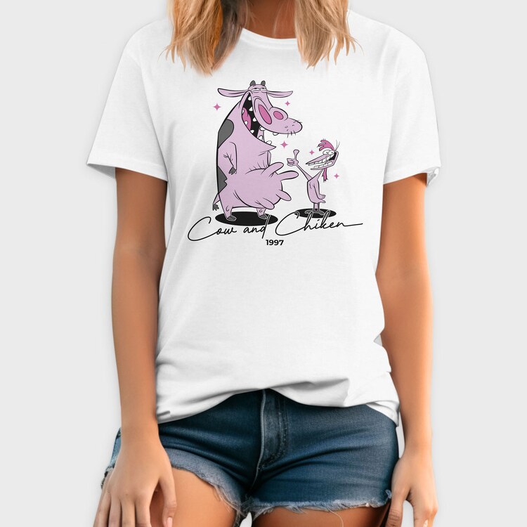 Cow and Chiken, Tricou Barbati (Unisex)