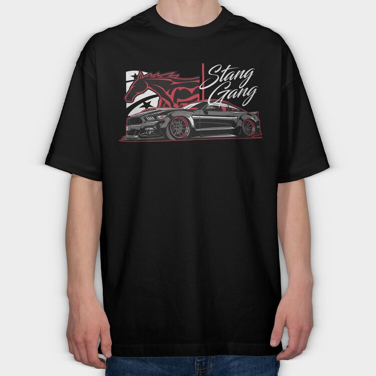 STANG GANG, Tricou Oversize Barbati (Unisex)