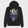 Space Bowling Astronaut, Hanorac Oversize Barbati (Unisex)