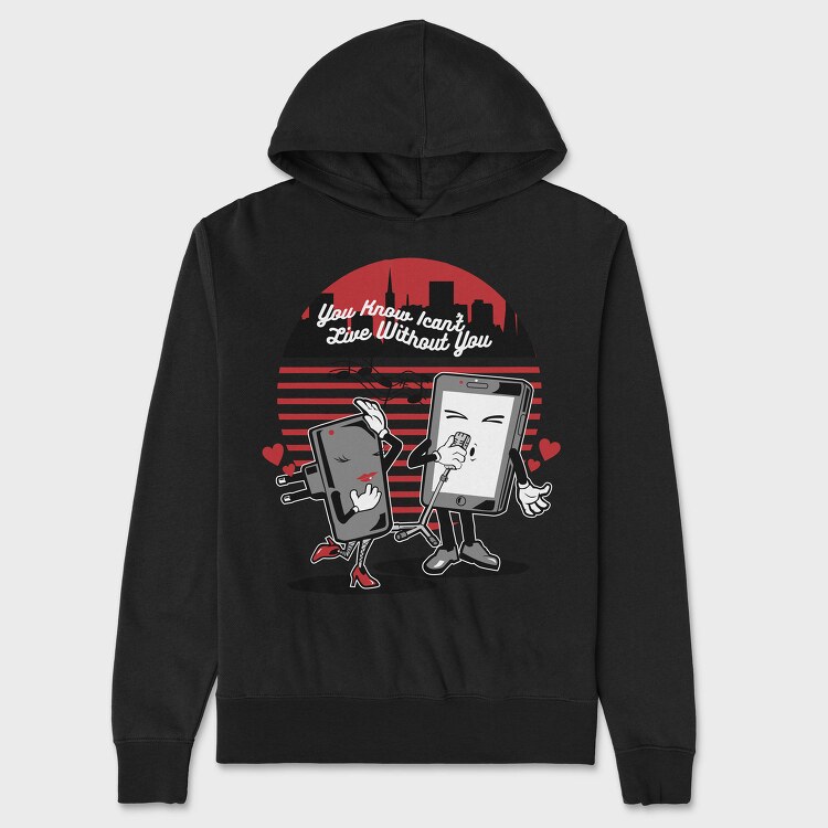 Smartphone Love Song, Hanorac Oversize Barbati (Unisex)