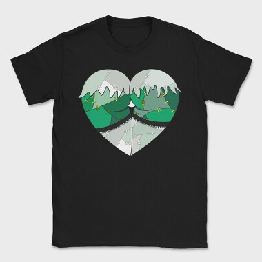 Heart Mountain Split, Tricou Barbati (Unisex)
