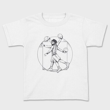 Basketball Vitruvian Man, Tricou Copii