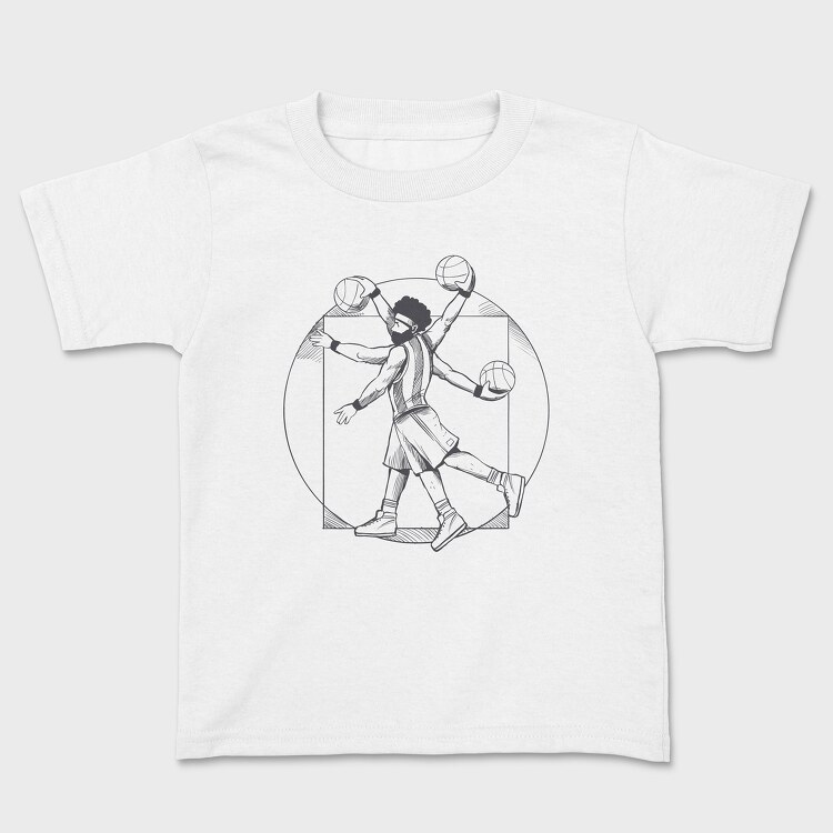 Basketball Vitruvian Man, Tricou Copii