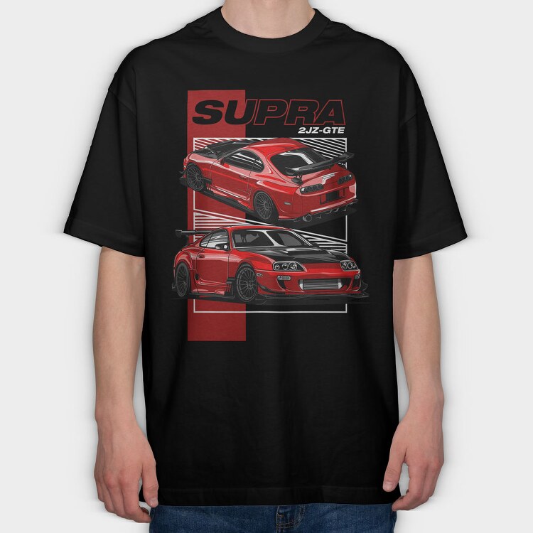 SUPRA PANEL, Tricou Oversize Barbati (Unisex)