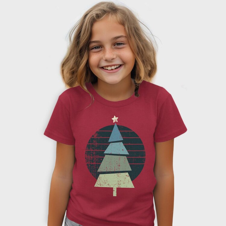 Retro Christmas Tree, Tricou Copii
