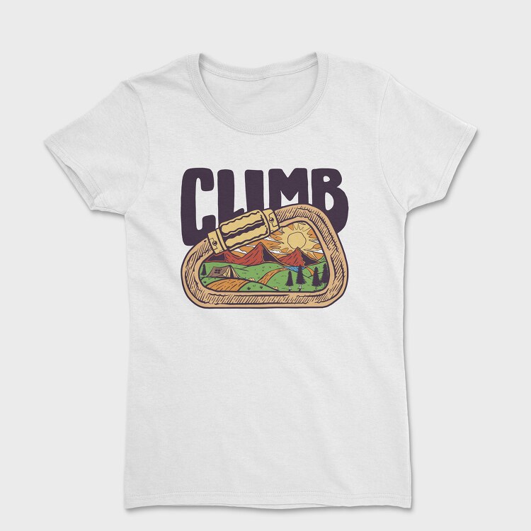 Carabiner Climb Landscape, Tricou Femei