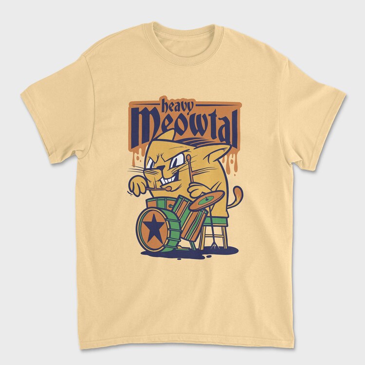 Cat Drummer 2, Tricou Barbati (Unisex)