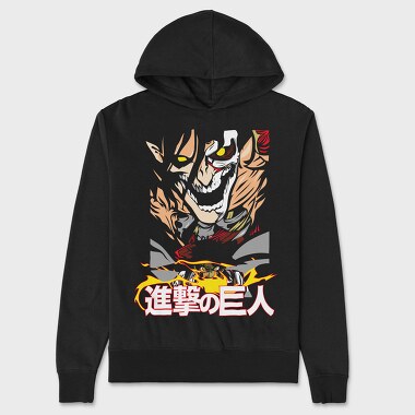 Fire Wolf Roar, Hanorac Oversize Barbati (Unisex)
