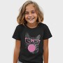 Sunglasses Cat Bubblegum Monochrome, Tricou Copii