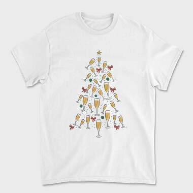 Champagne Christmas Tree, Tricou Barbati (Unisex)