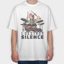 I Destroy Silence Drums Chicken, Tricou Oversize Barbati (Unisex)