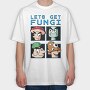 Fungi Cartoon Characters Let S Get Pixel, Tricou Oversize Barbati (Unisex)