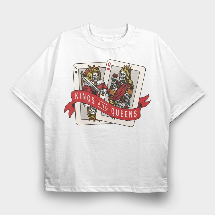 Kings And Queens, Tricou Oversize Barbati (Unisex)