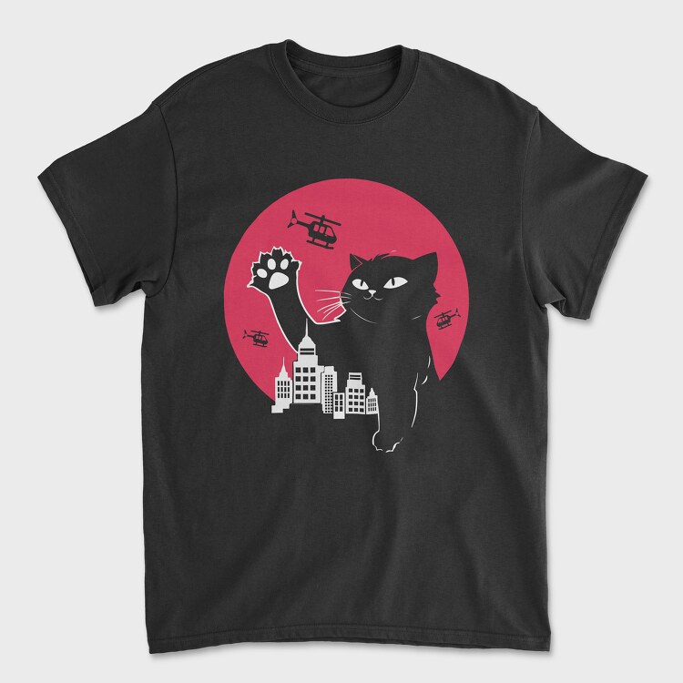 Cute Catzilla, Tricou Barbati (Unisex)