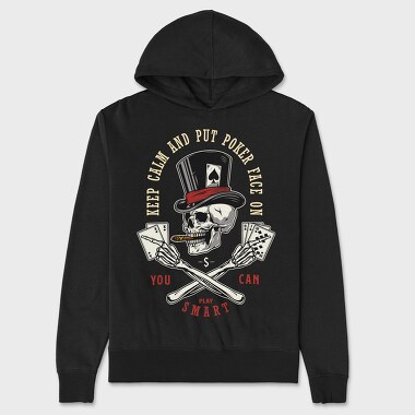 Keep Calm Play Smart, Hanorac Oversize Barbati (Unisex)