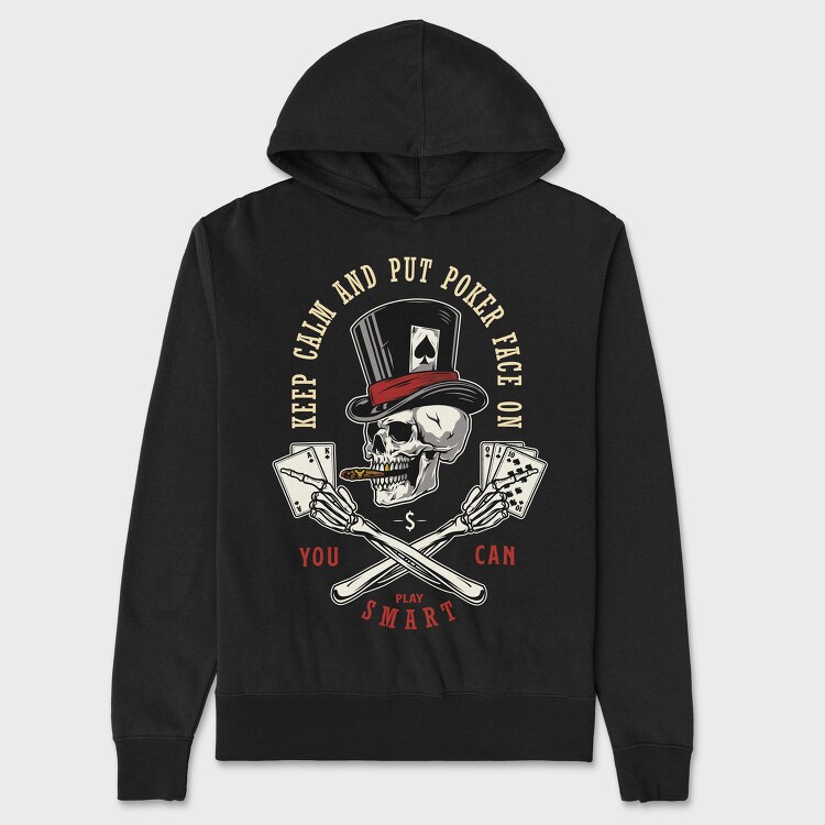 Keep Calm Play Smart, Hanorac Oversize Barbati (Unisex)