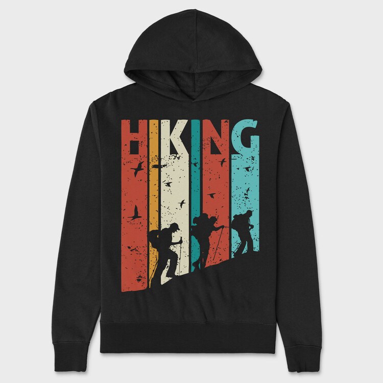 Hiking Retro Vibes, Hanorac Oversize Barbati (Unisex)