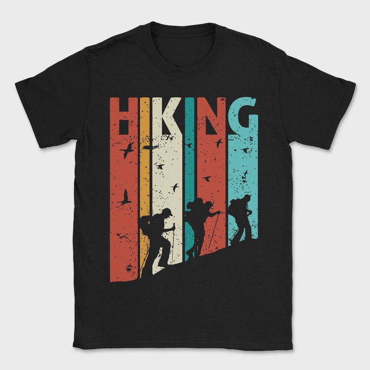 Hiking Retro Vibes, Tricou Barbati (Unisex)