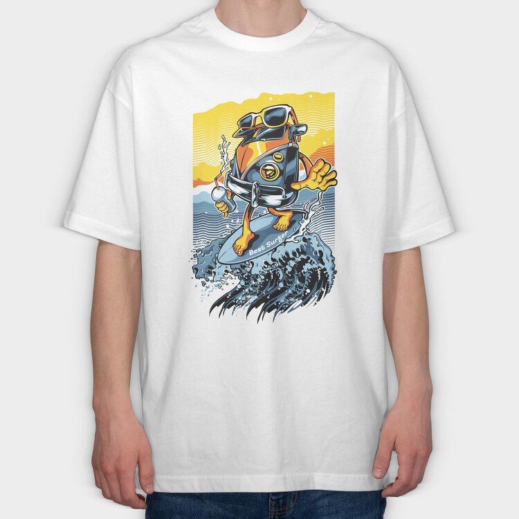 Best Surfer Surfboard, Tricou Oversize Barbati (Unisex)