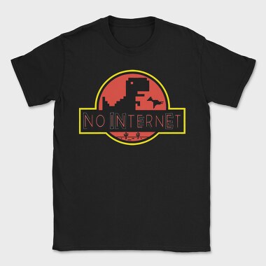 No Internet Dinosaur, Tricou Barbati (Unisex)