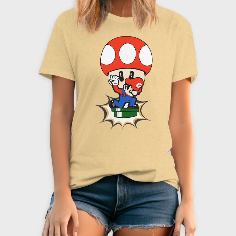 Moshroom Mario, Tricou Barbati (Unisex)