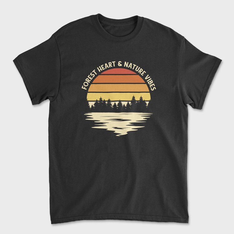 Forest Heart and Nature Vibes, Tricou Barbati (Unisex)