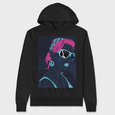 Peace Sign Vibes, Hanorac Oversize Barbati (Unisex)