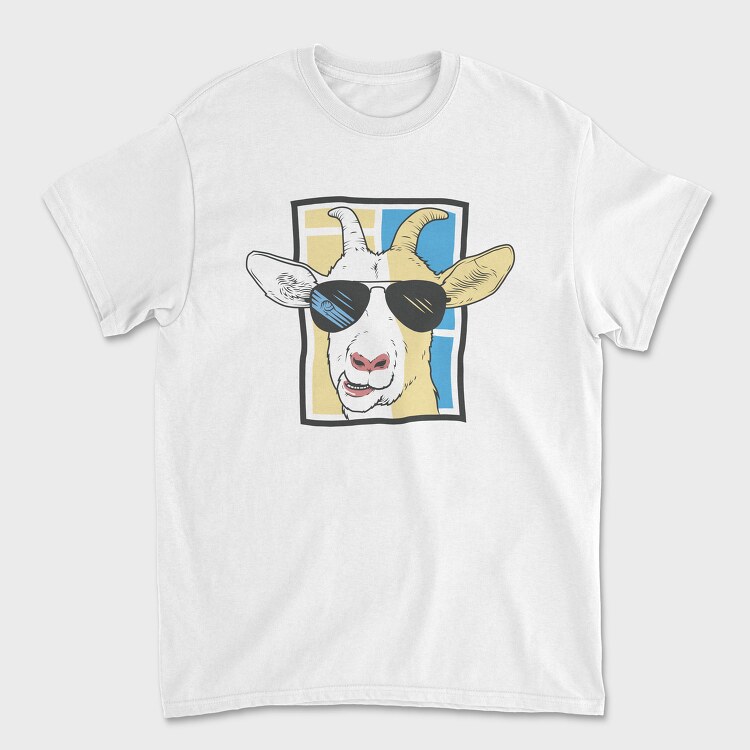 Goat With Sunglasses, Tricou Barbati (Unisex)
