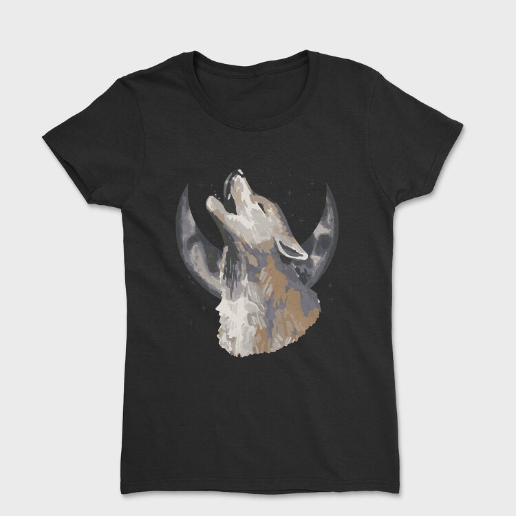 Halloween Howling Wolf, Tricou Femei