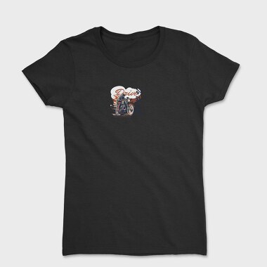 MotorcycleArt RetroStyle, Tricou Femei