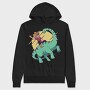 Cowboy on Dinosaur, Hanorac Oversize Barbati (Unisex)