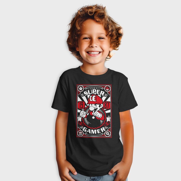 Super Gamer 1987 Mario, Tricou Copii